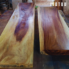 Mesa de tablón con borde vivo